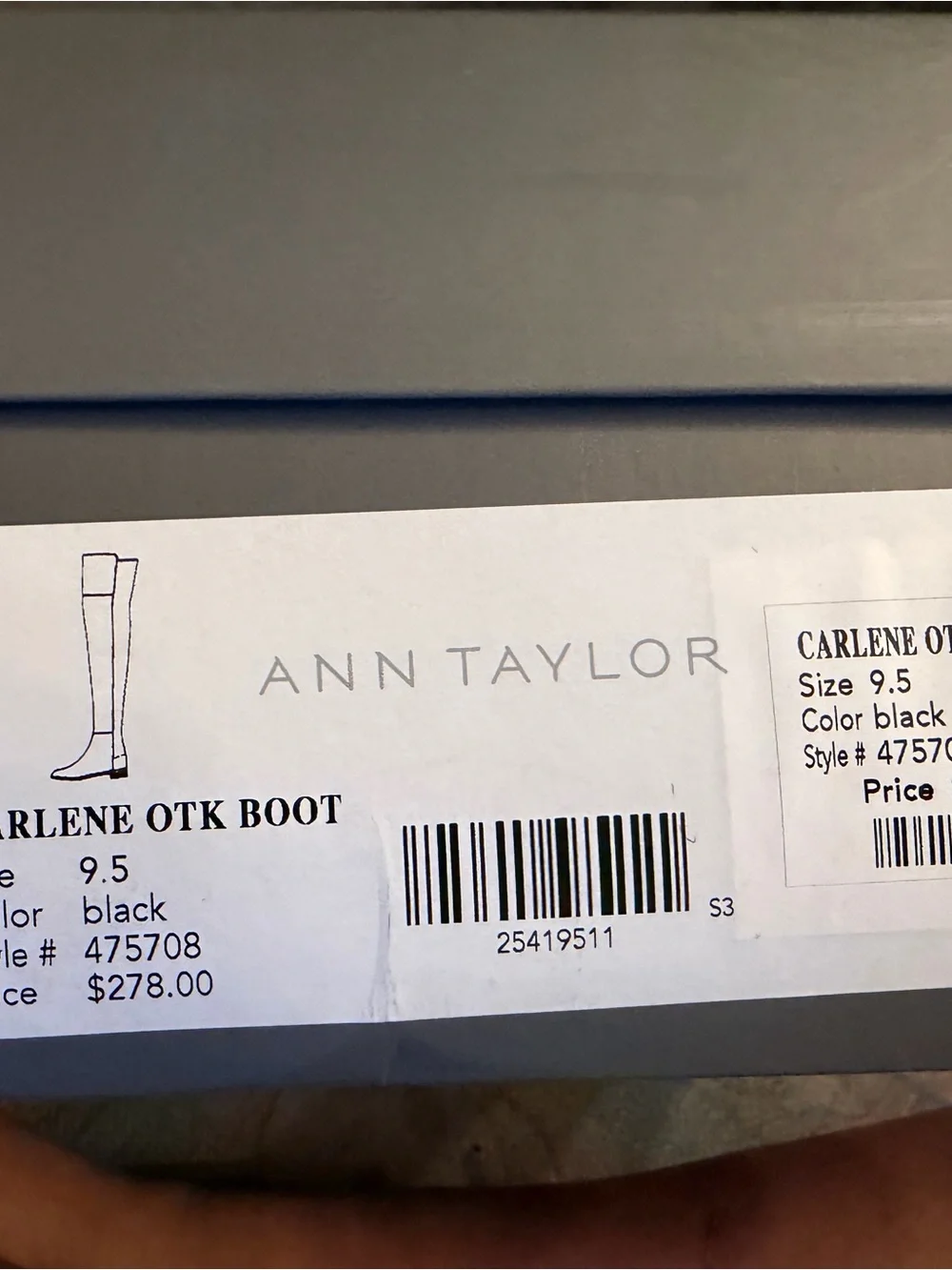 Ann Taylor Black Over-the-Knee Suede Boots